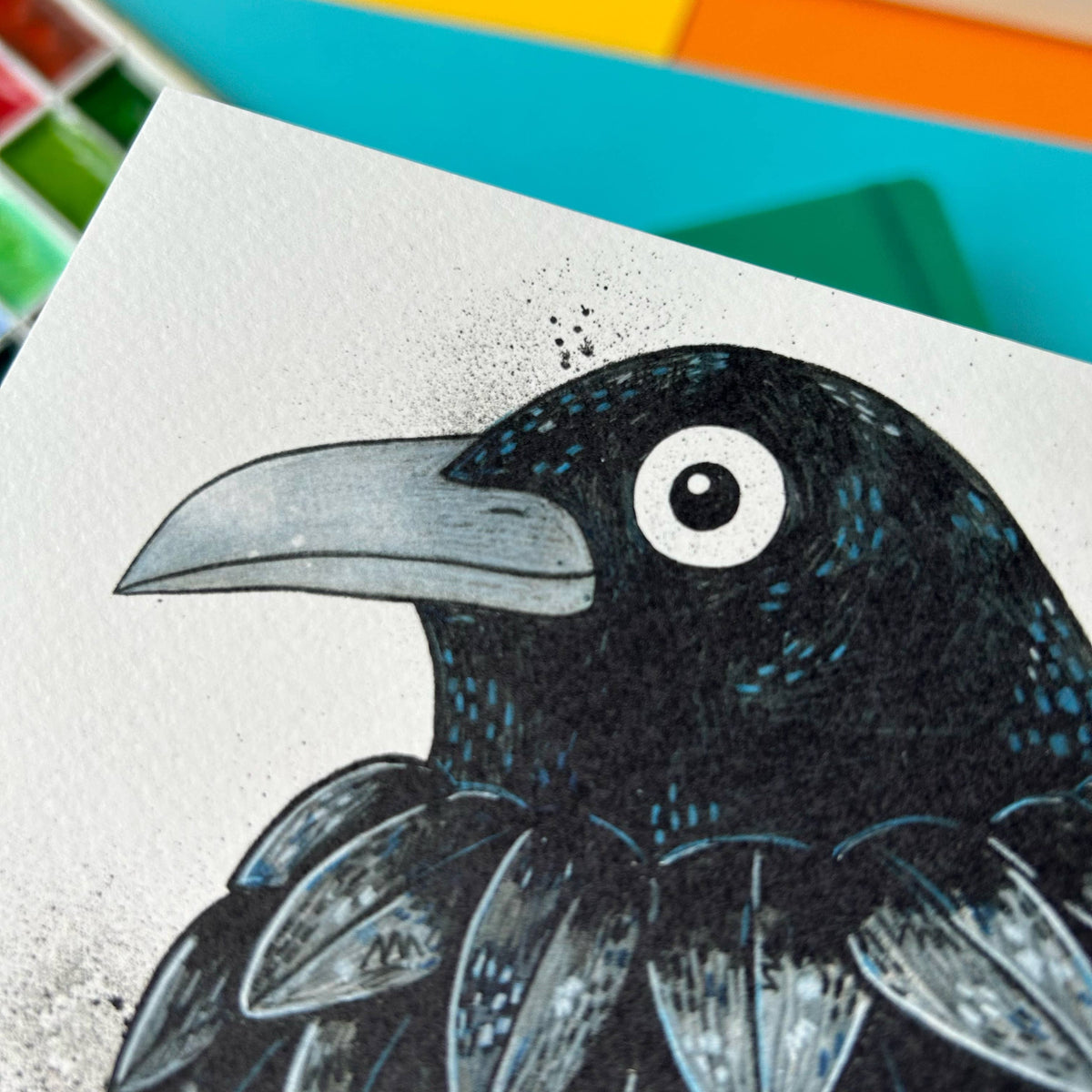 Crow Postcard