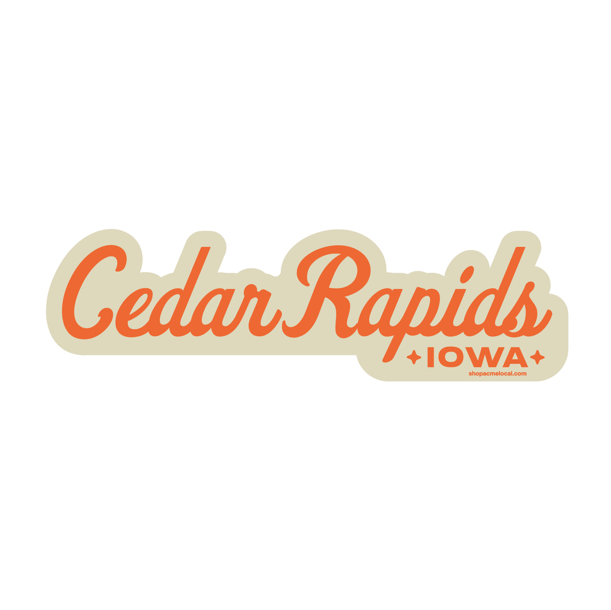 Cedar Rapids, Iowa Vinyl Sticker