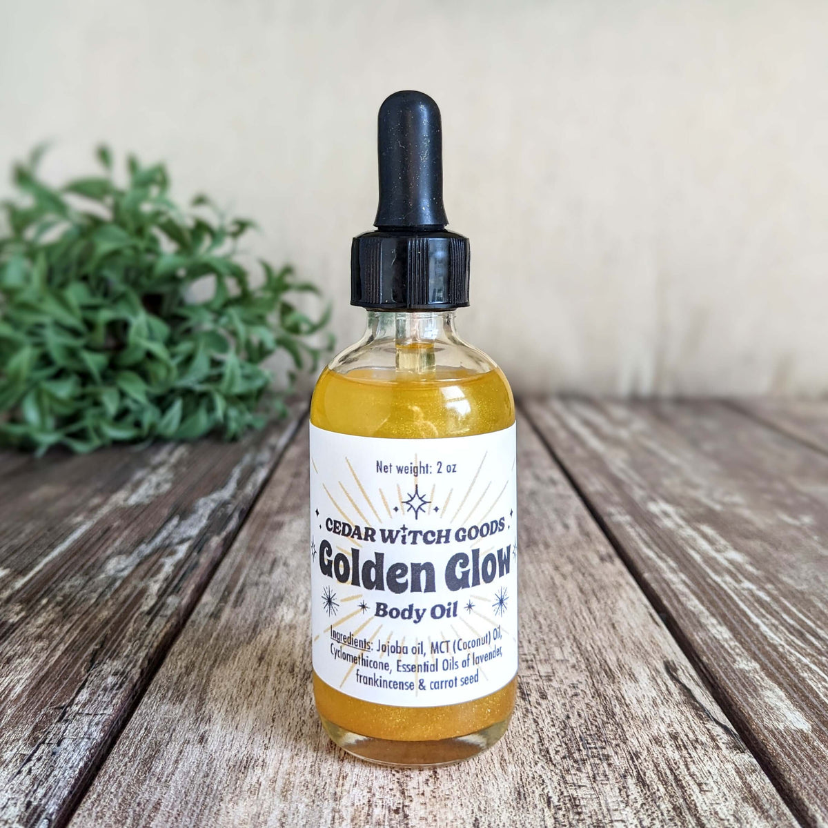 Golden Glow Body Oil | 2 oz Glass Bottle