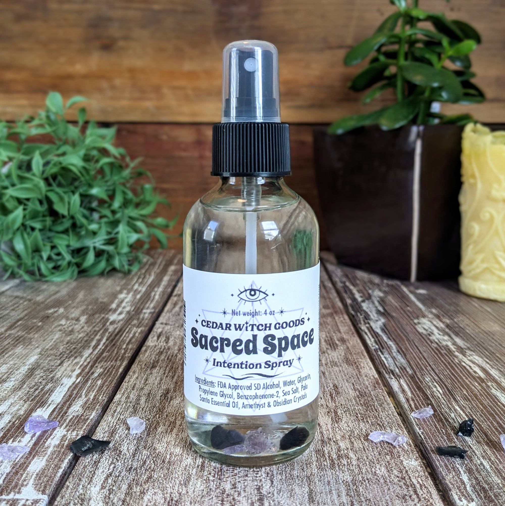 Sacred Space Intention Spray | 4 oz Glass Bottle