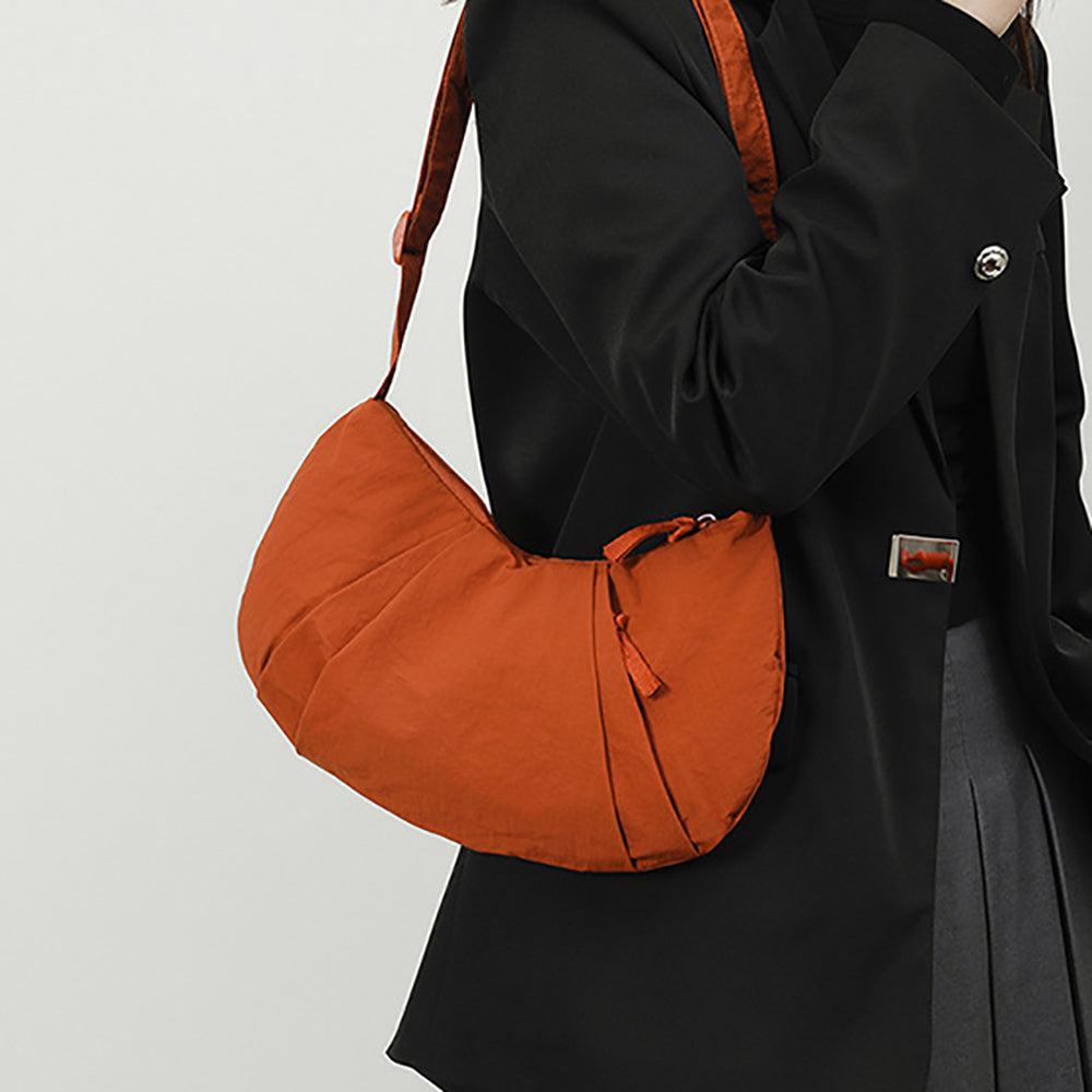 Nylon Crescent Shoulder Bag