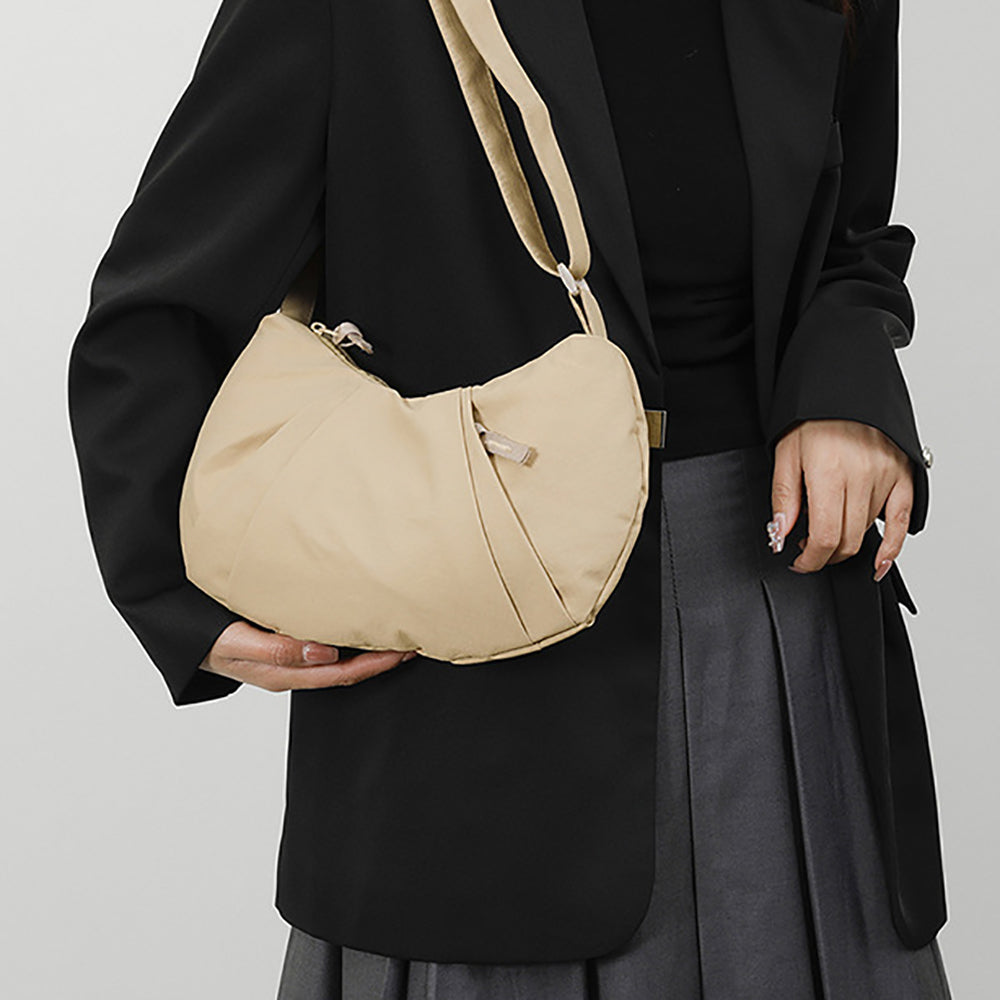 Nylon Crescent Shoulder Bag