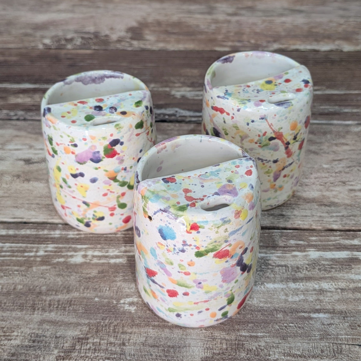 Splatter Paint On The Go "Sippy" Ceramic Cups | 12 oz