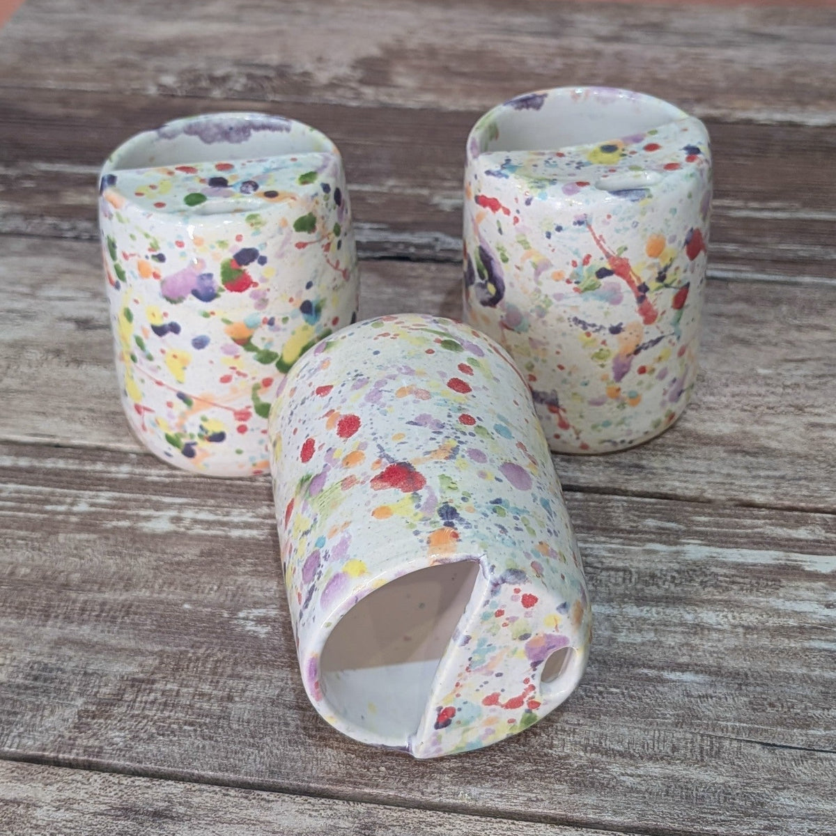 Splatter Paint On The Go "Sippy" Ceramic Cups | 12 oz