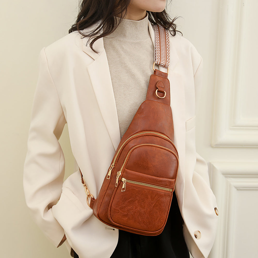 Vegan Leather Crossbody Bag