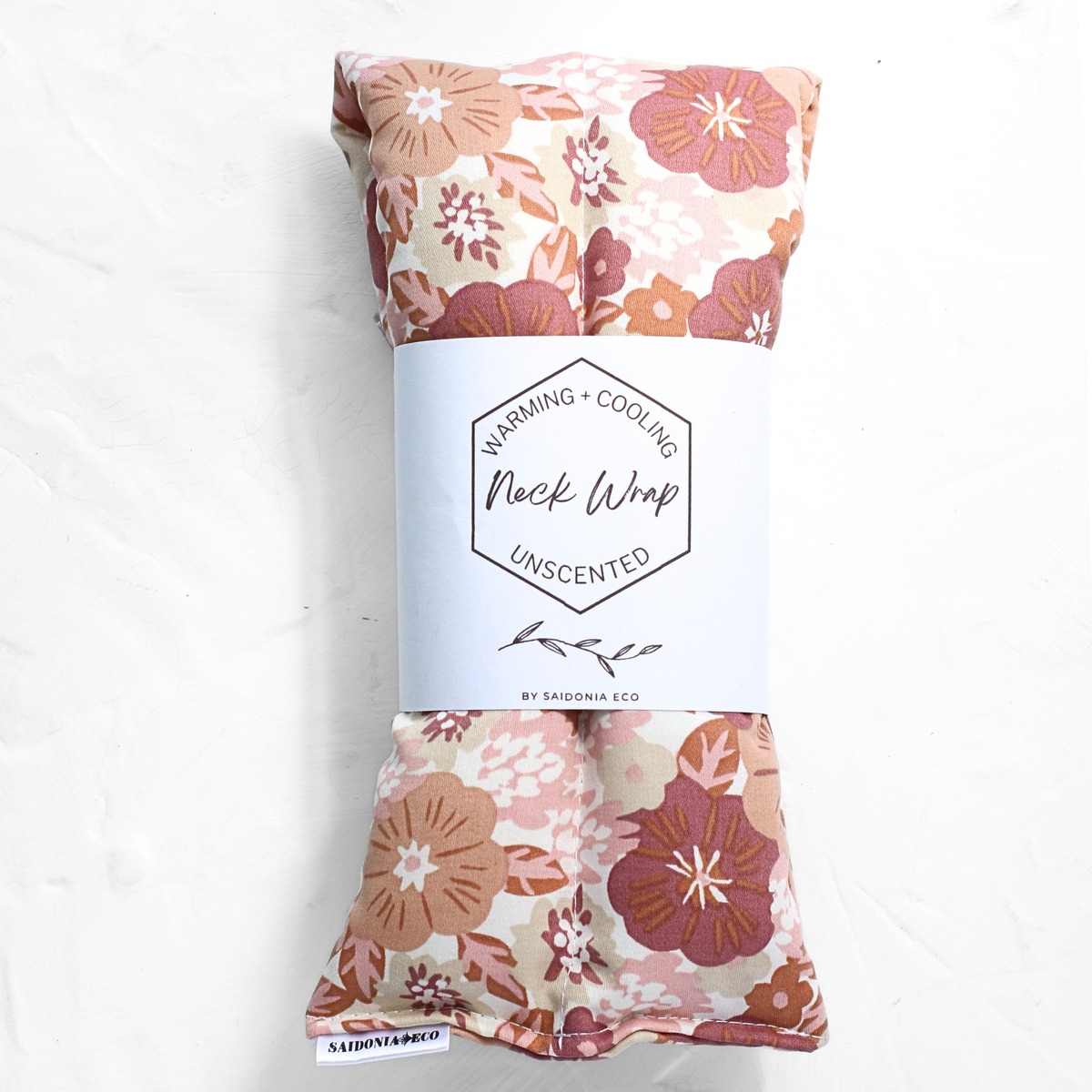 Mauve Flowers Hot & Cold Therapy Neck Wrap