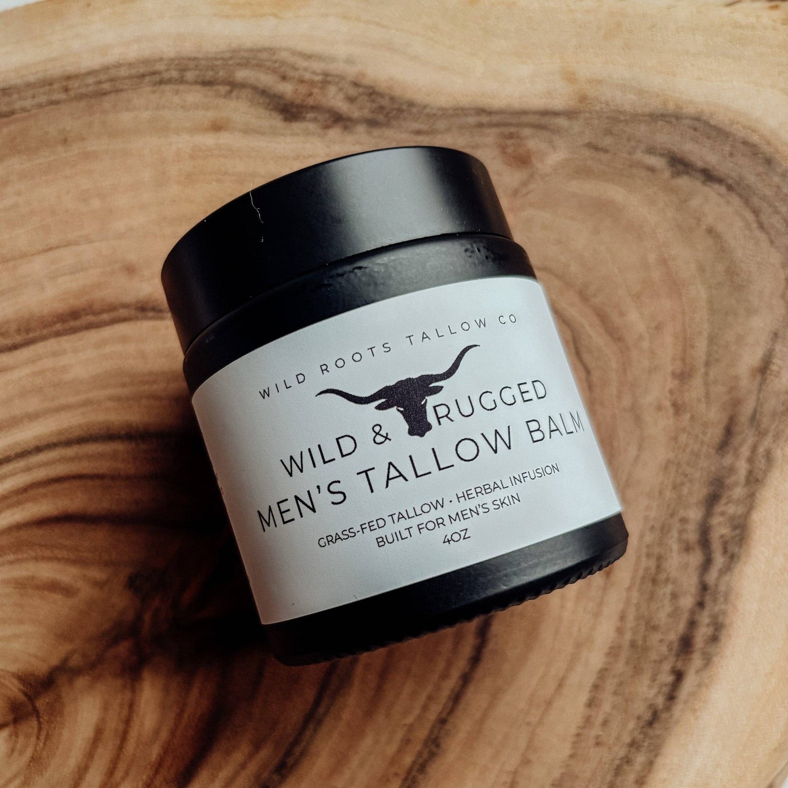 Wild & Rugged Men's Tallow Balm | Deep Moisture for Rough Skin | 4oz