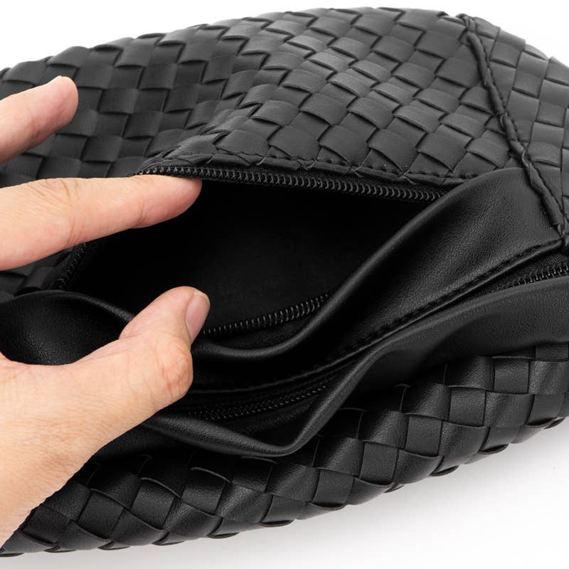 The Riley Woven Sling Bag | Vegan Leather