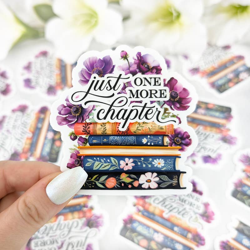 Just One More Chapter vinyl sticker