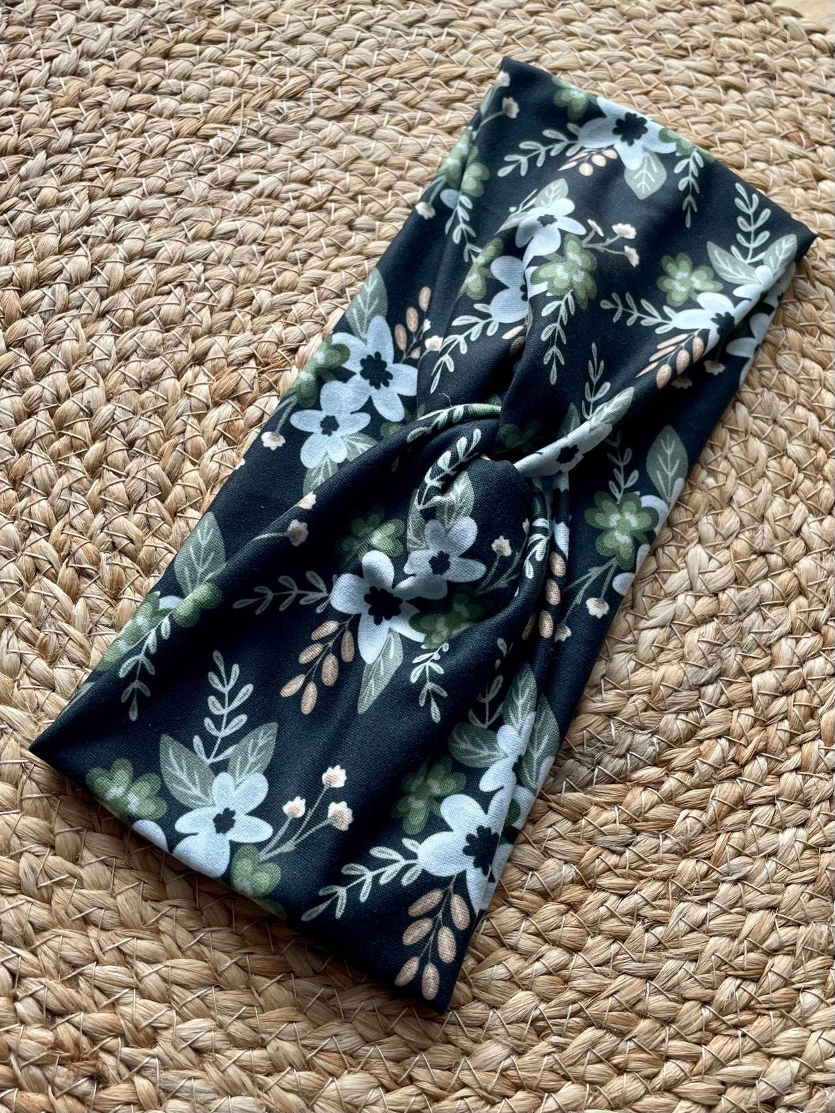 Shamrock Floral Knit Twist Headband