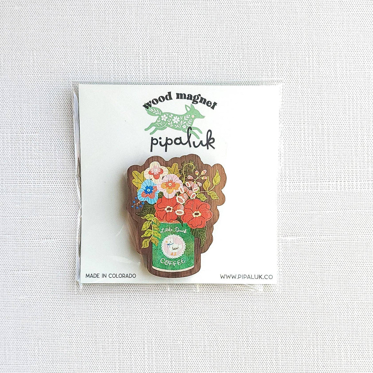 Little duck coffee bouquet refrigetator magnet