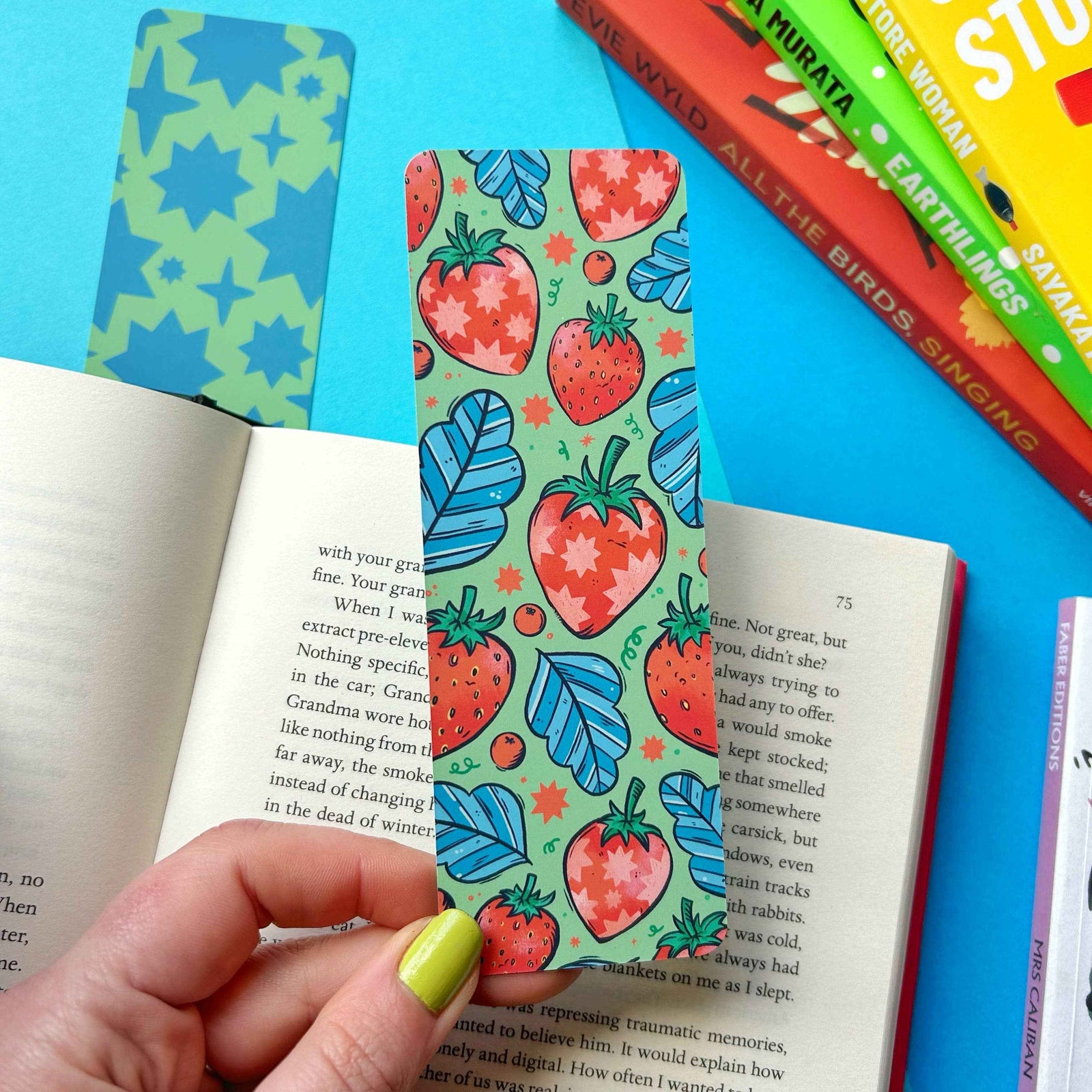 Strawberry Pattern Bookmark