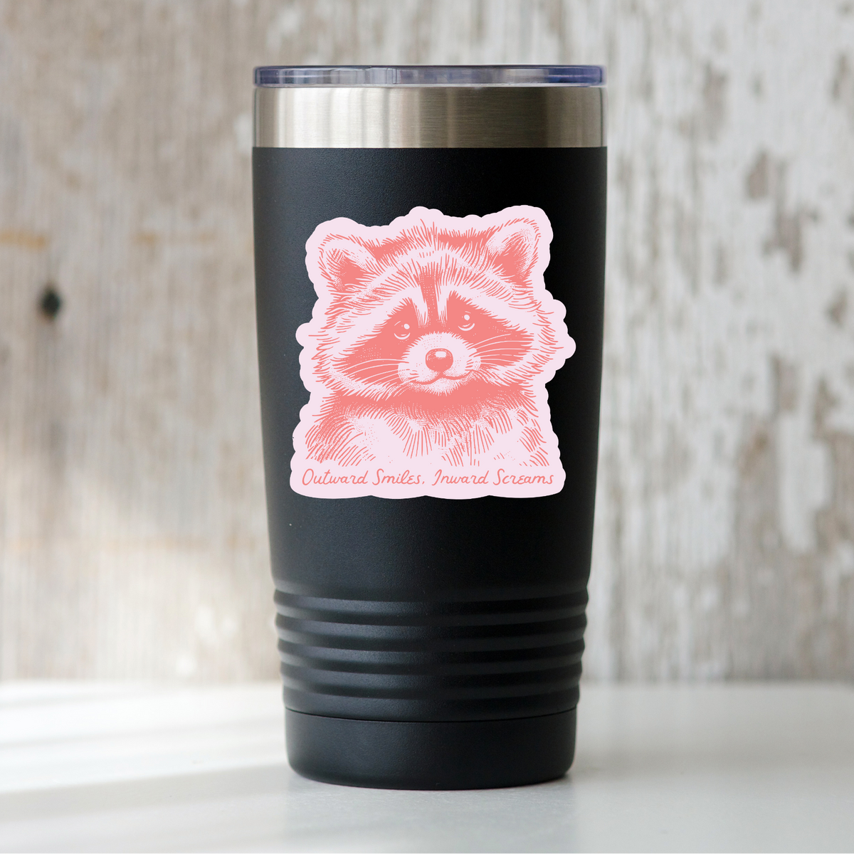 Outward Smiles, Inward Screams Vinyl Sticker