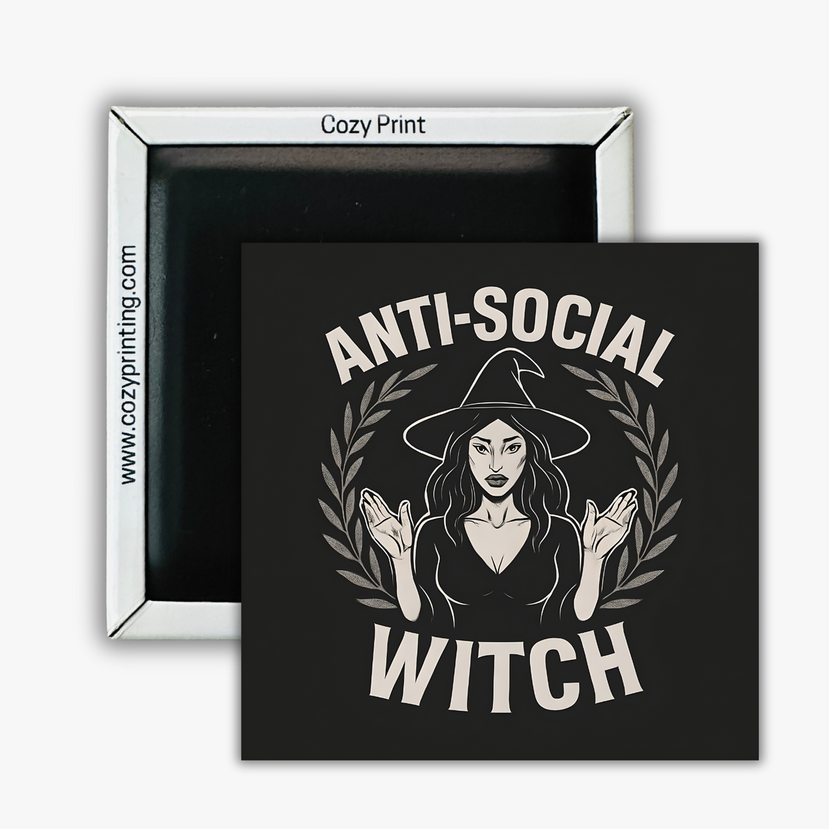 Antisocial Witch Magnet 2.5” Square