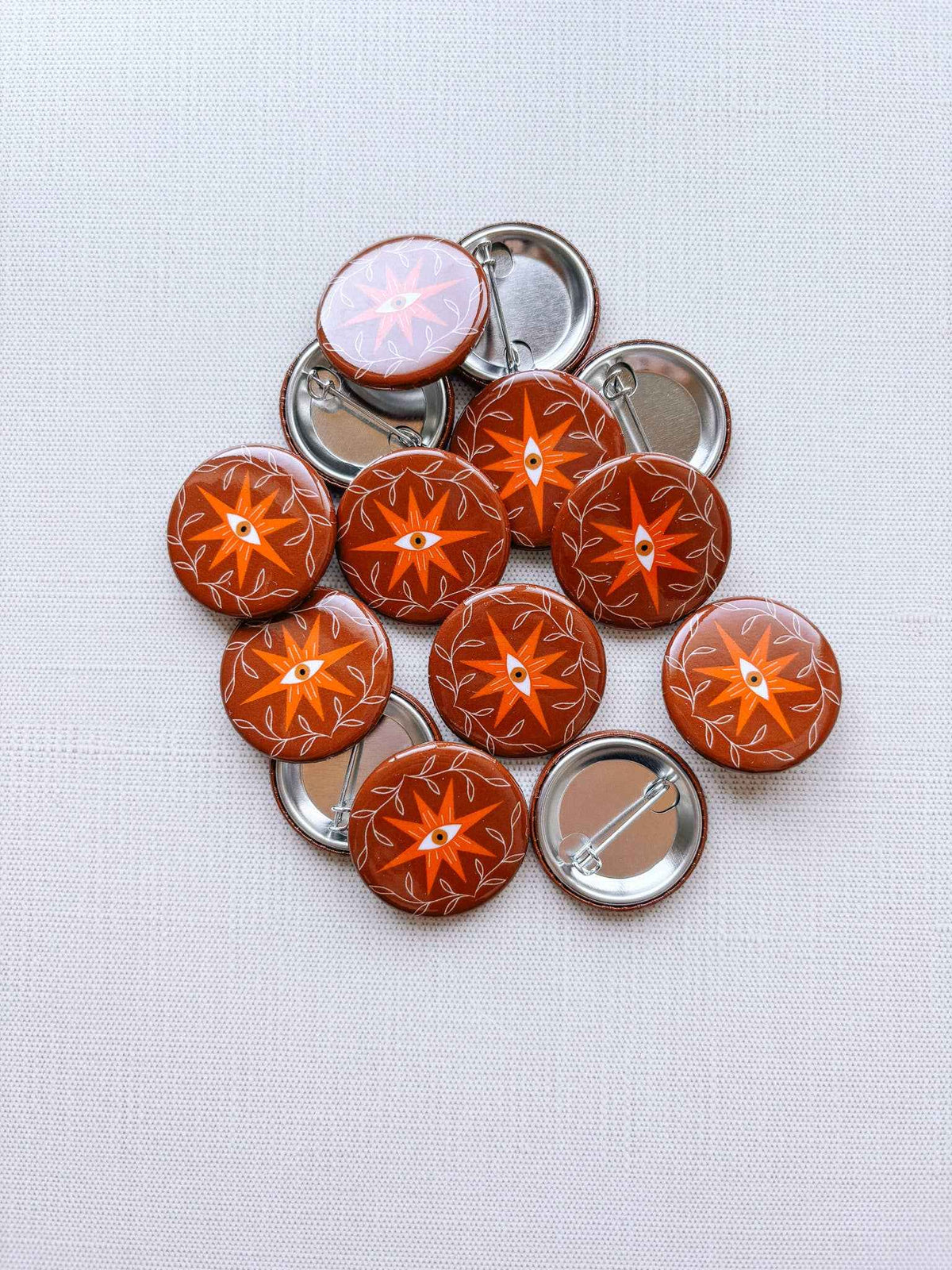Button Pin: Evil Eye - Assorted Colors, 1.25"