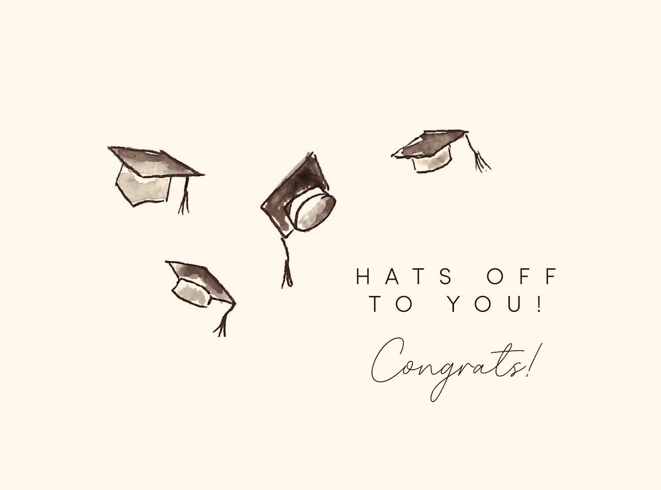Hat's Off To You! Graduation Card