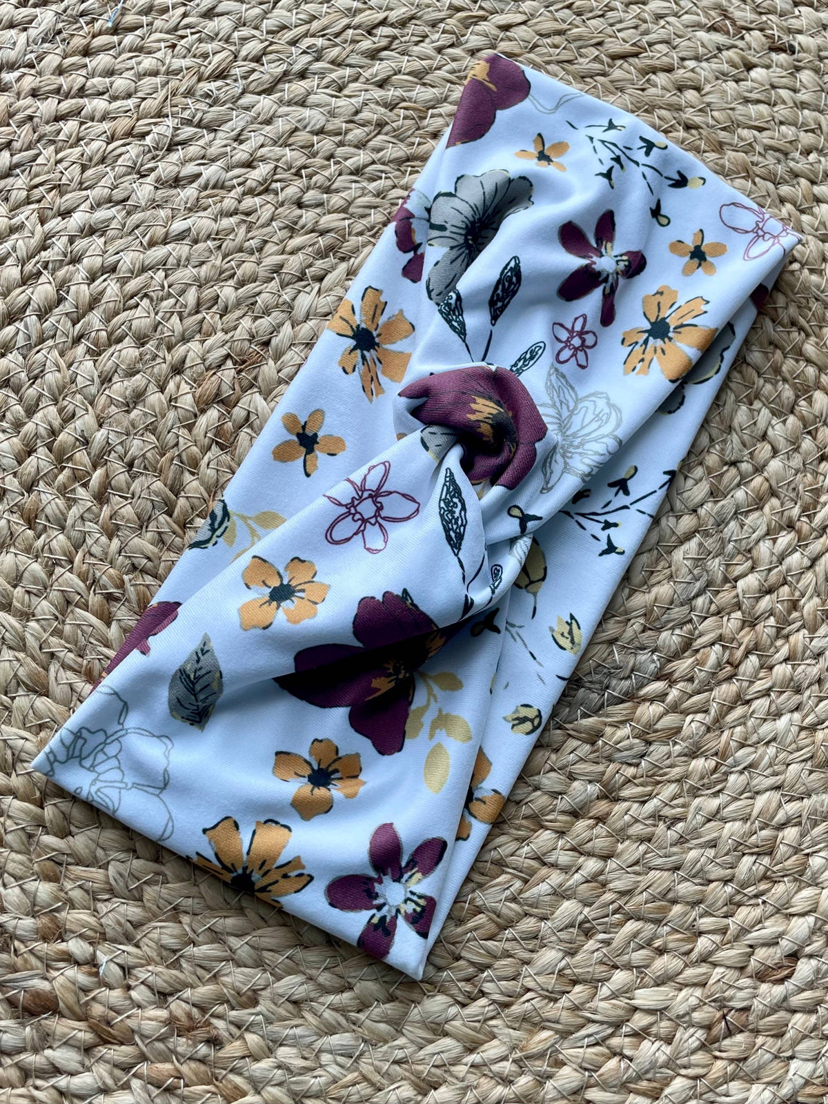 Mauve Bloomin&#39; Love Knit Twist Headband