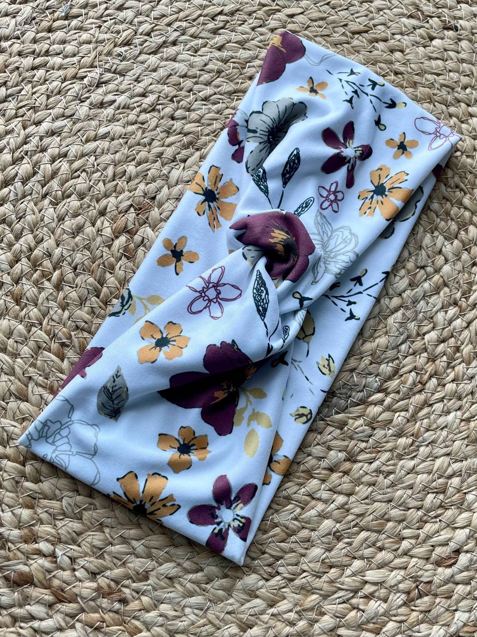 Mauve Bloomin' Love Knit Twist Headband