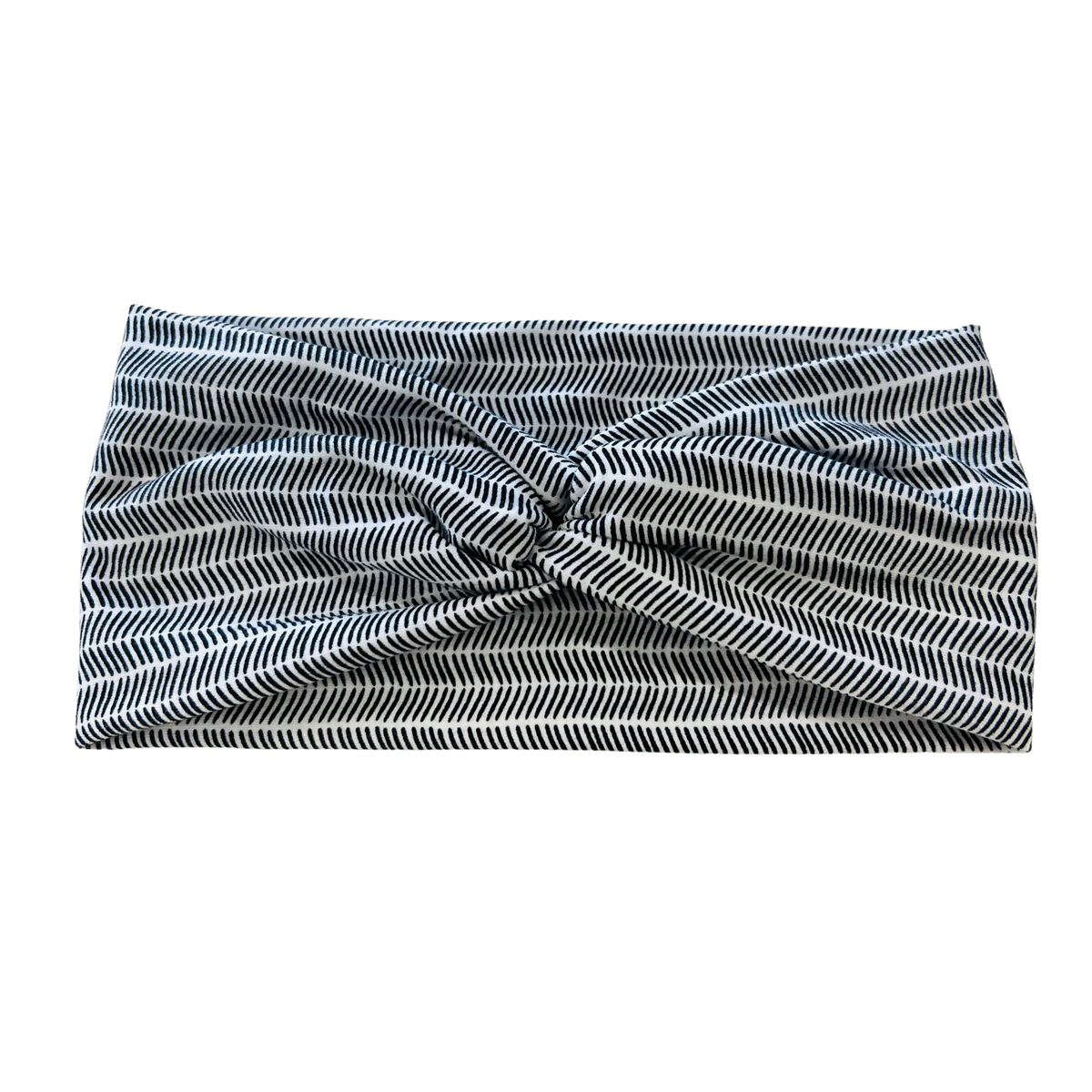 Black &amp; White Twist Knit Headband