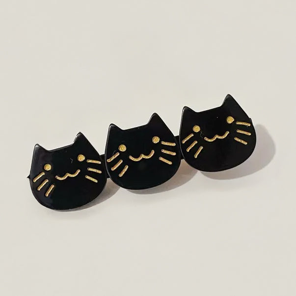 Cat Face Barrette (Single)