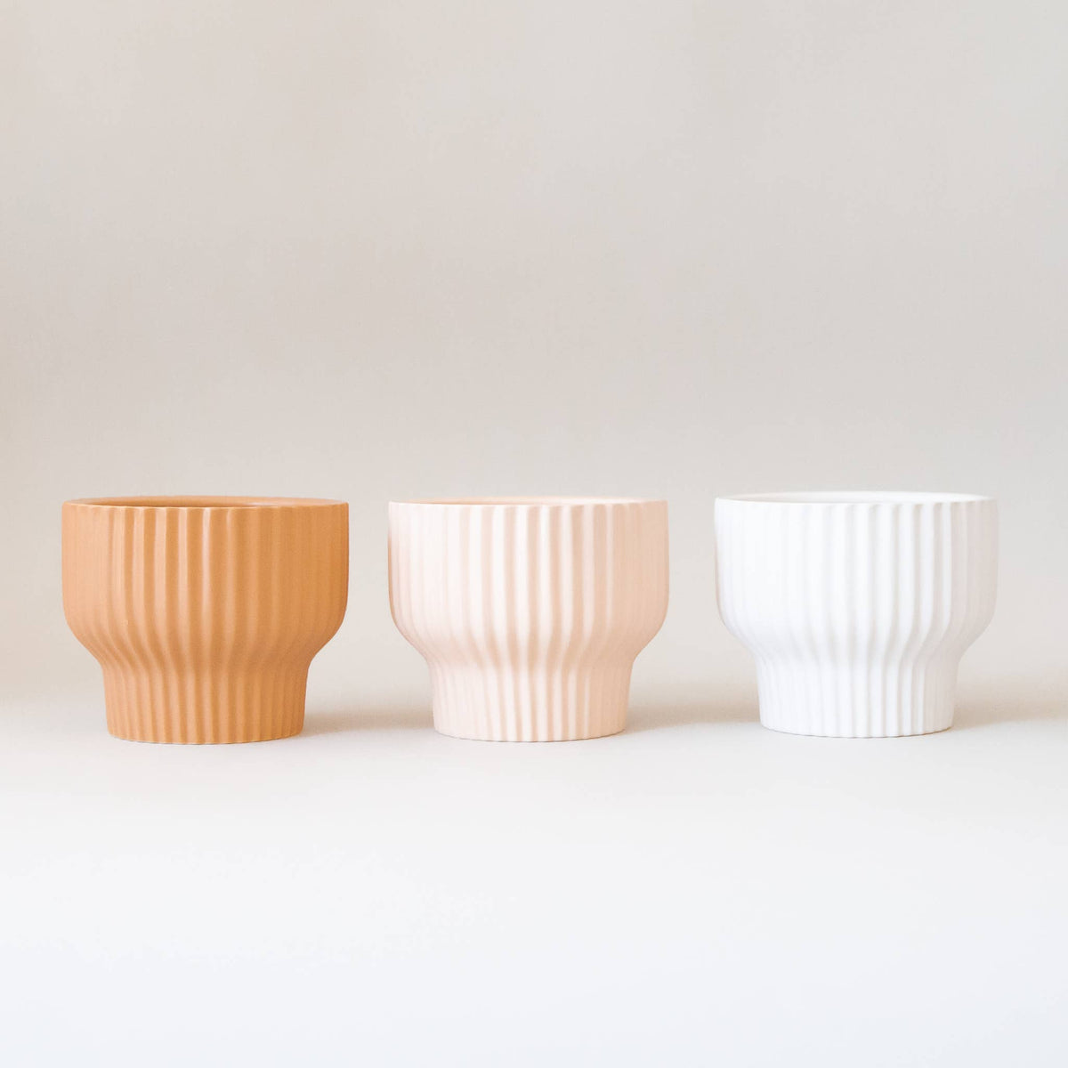 Presley Pedestal Planter | Latte