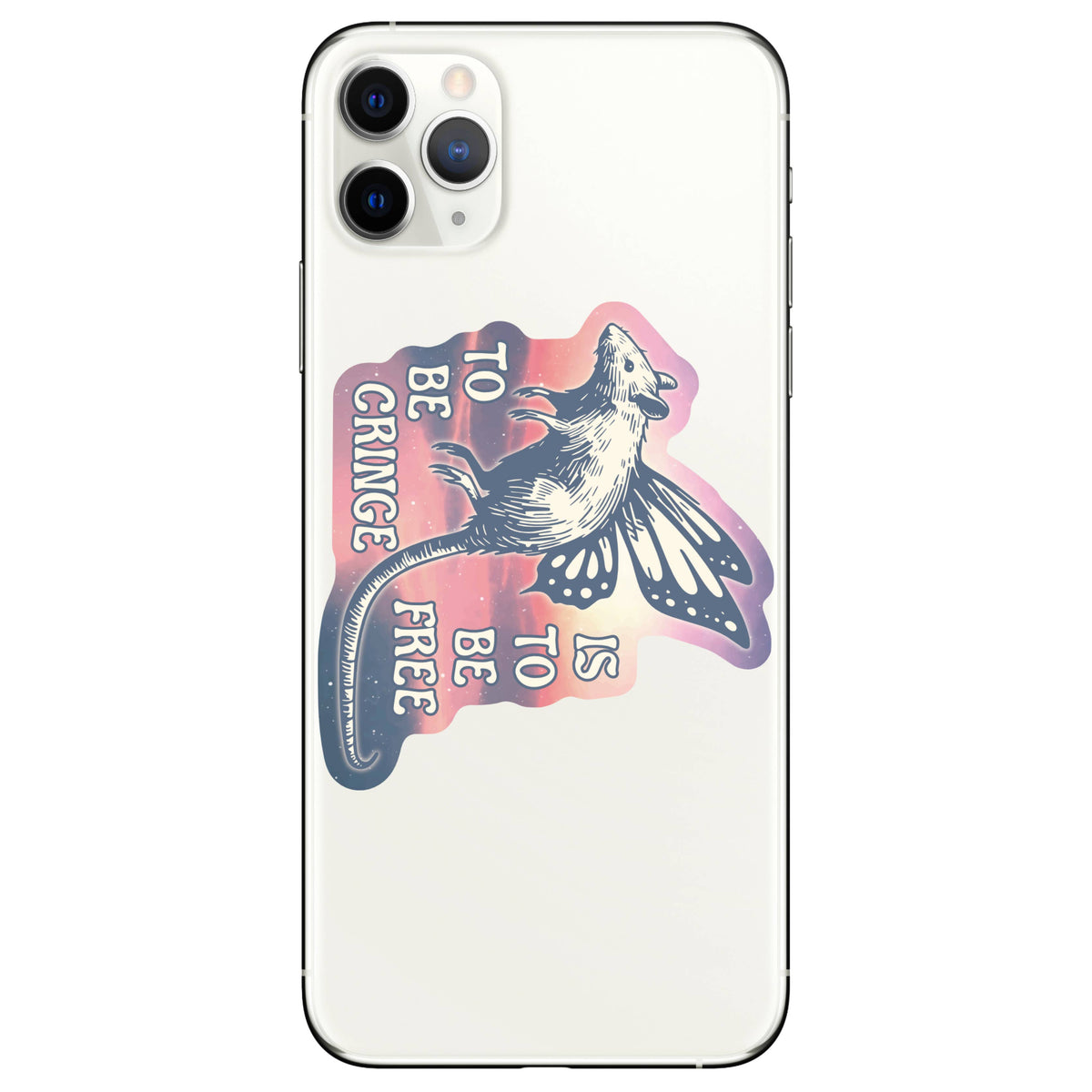 To Be Cringe Is To Be Free Rat Vinyl Sticker