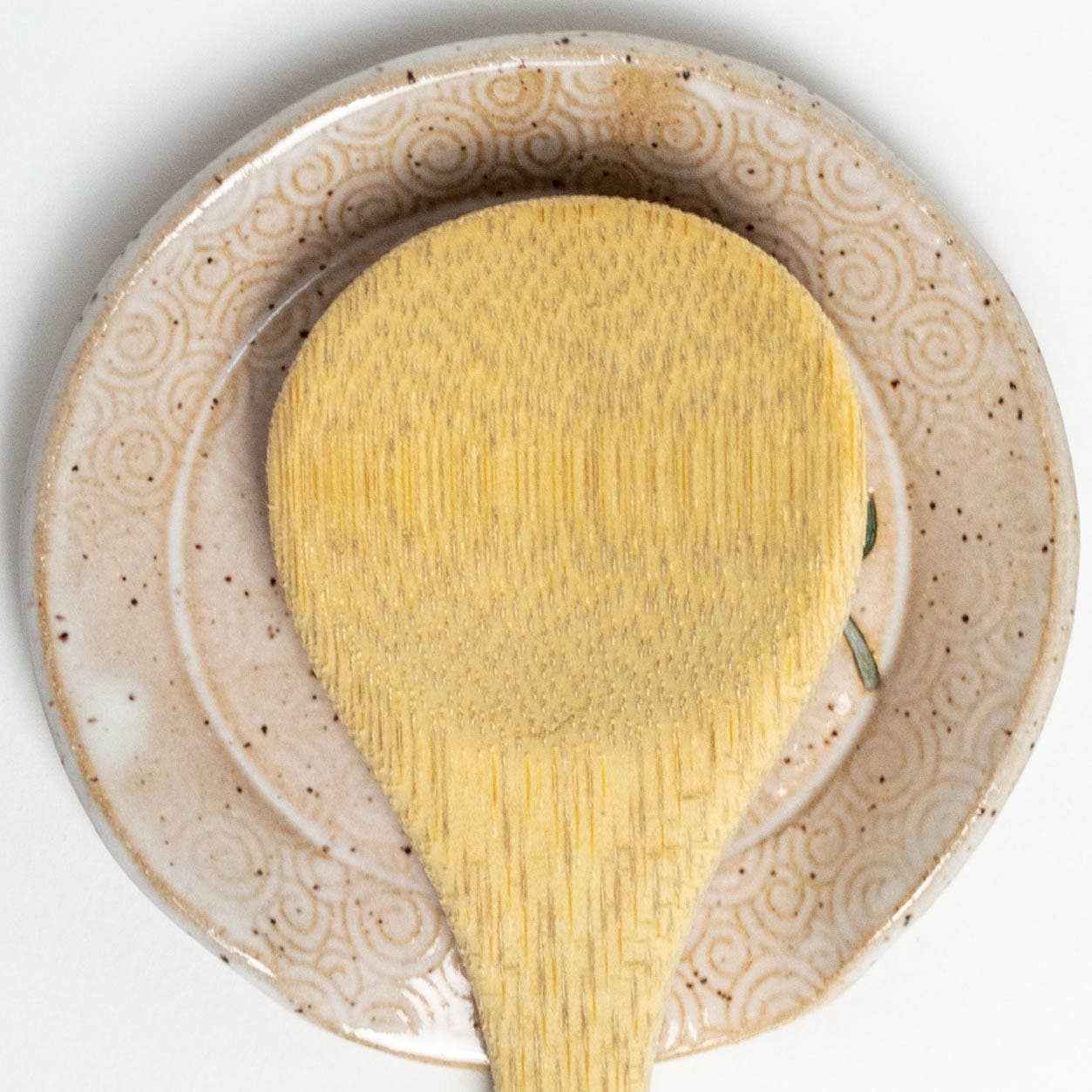 Monstera Pattern Ceramic White Spoon Rest Handmade
