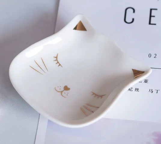Sleepy Cat Trinket Dish