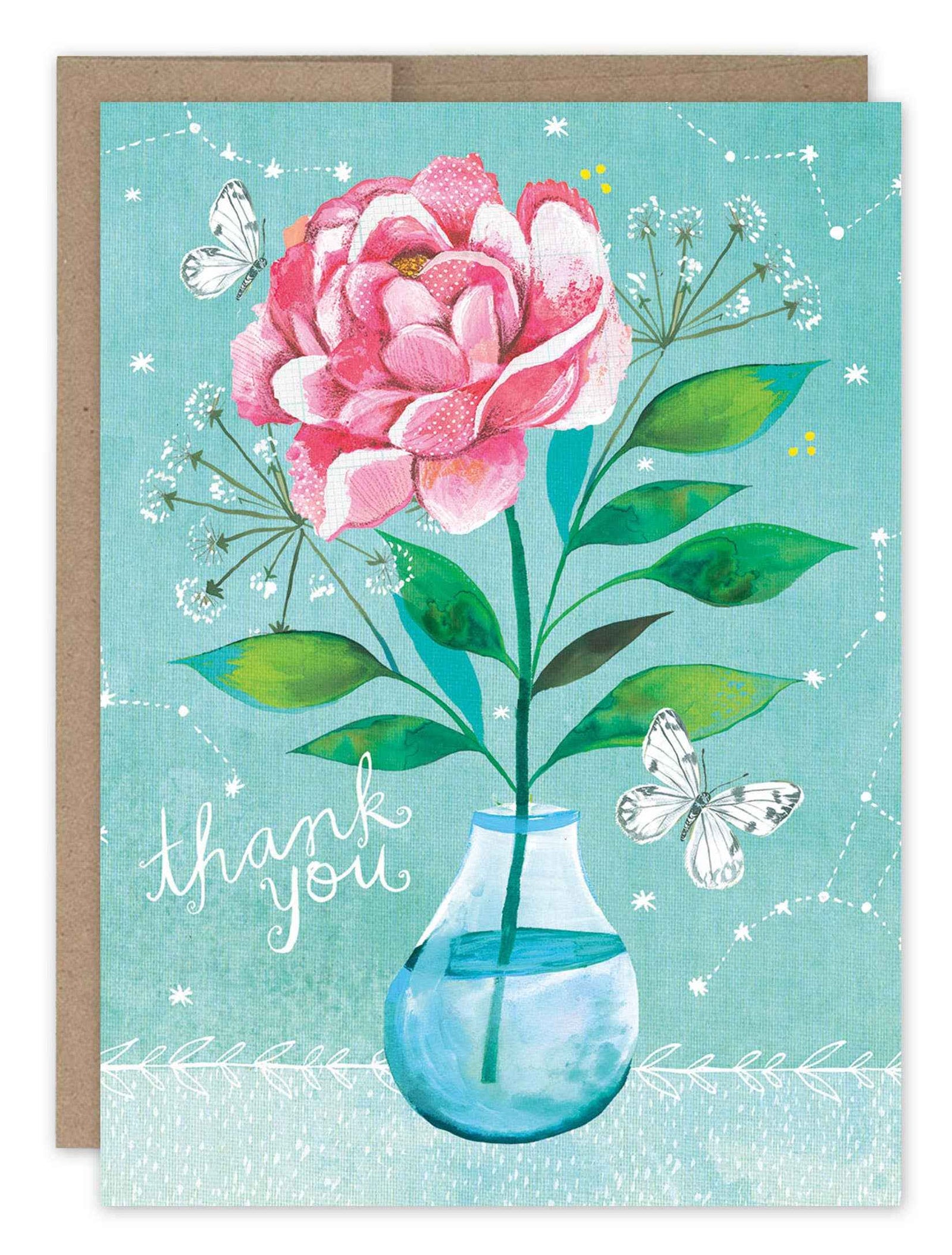 Rose Thank You Card