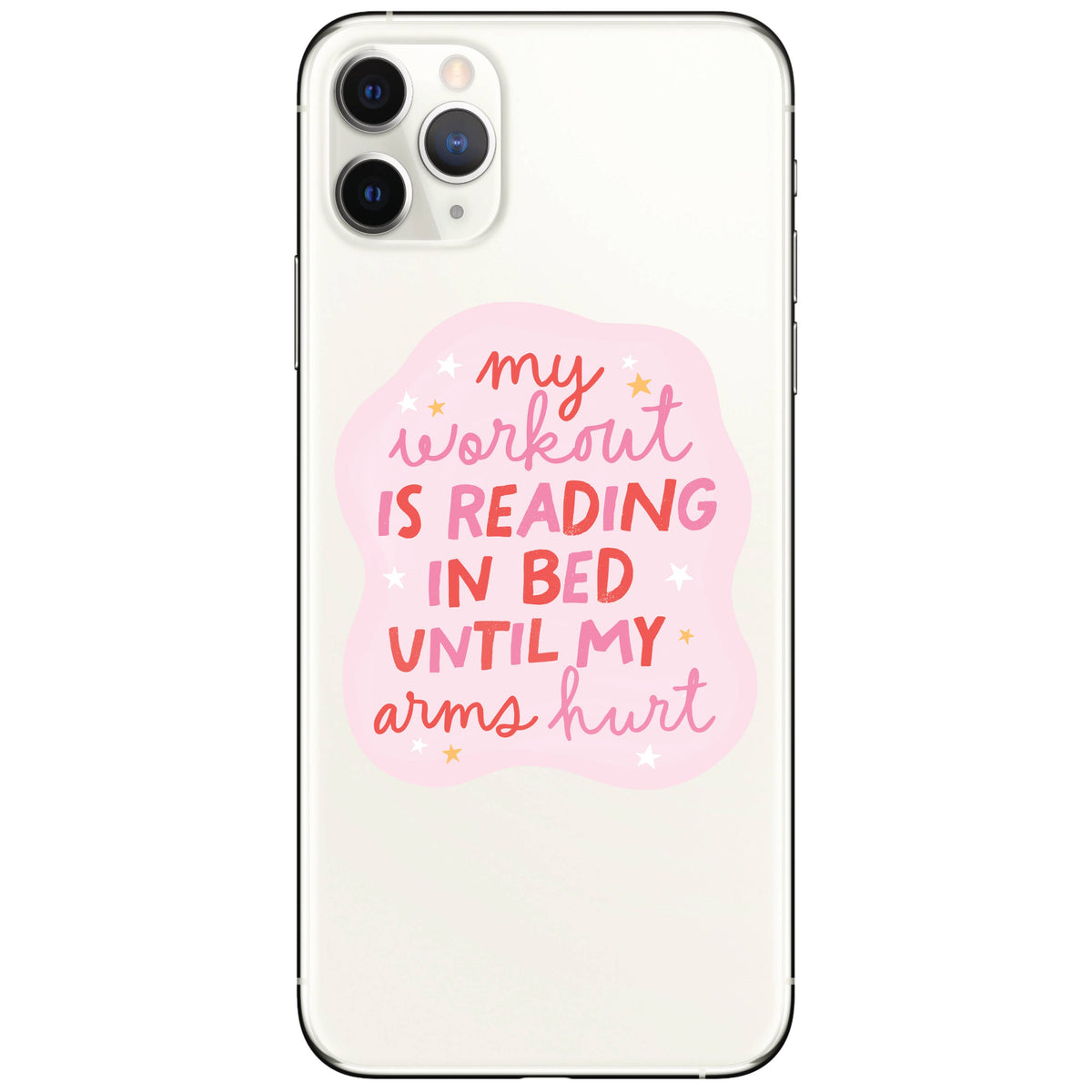 Reading in Bed Bookish Humor Vinyl Sticker