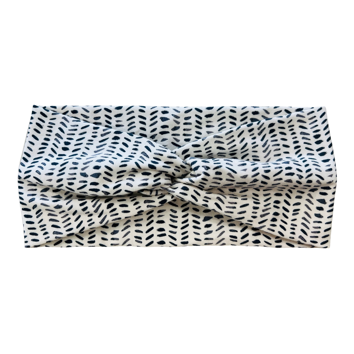 Black &amp; White Twist Knit Headband