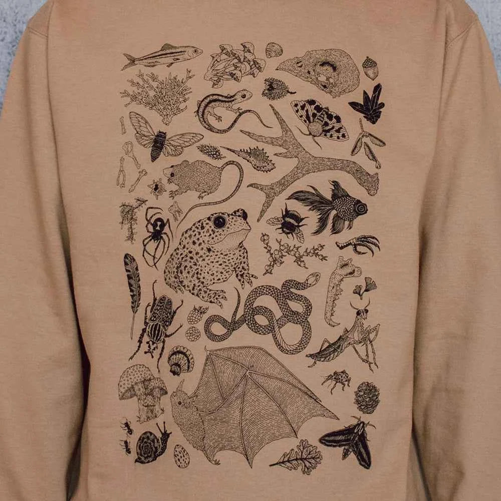 Nature Doodle Crew Neck Sweatshirt