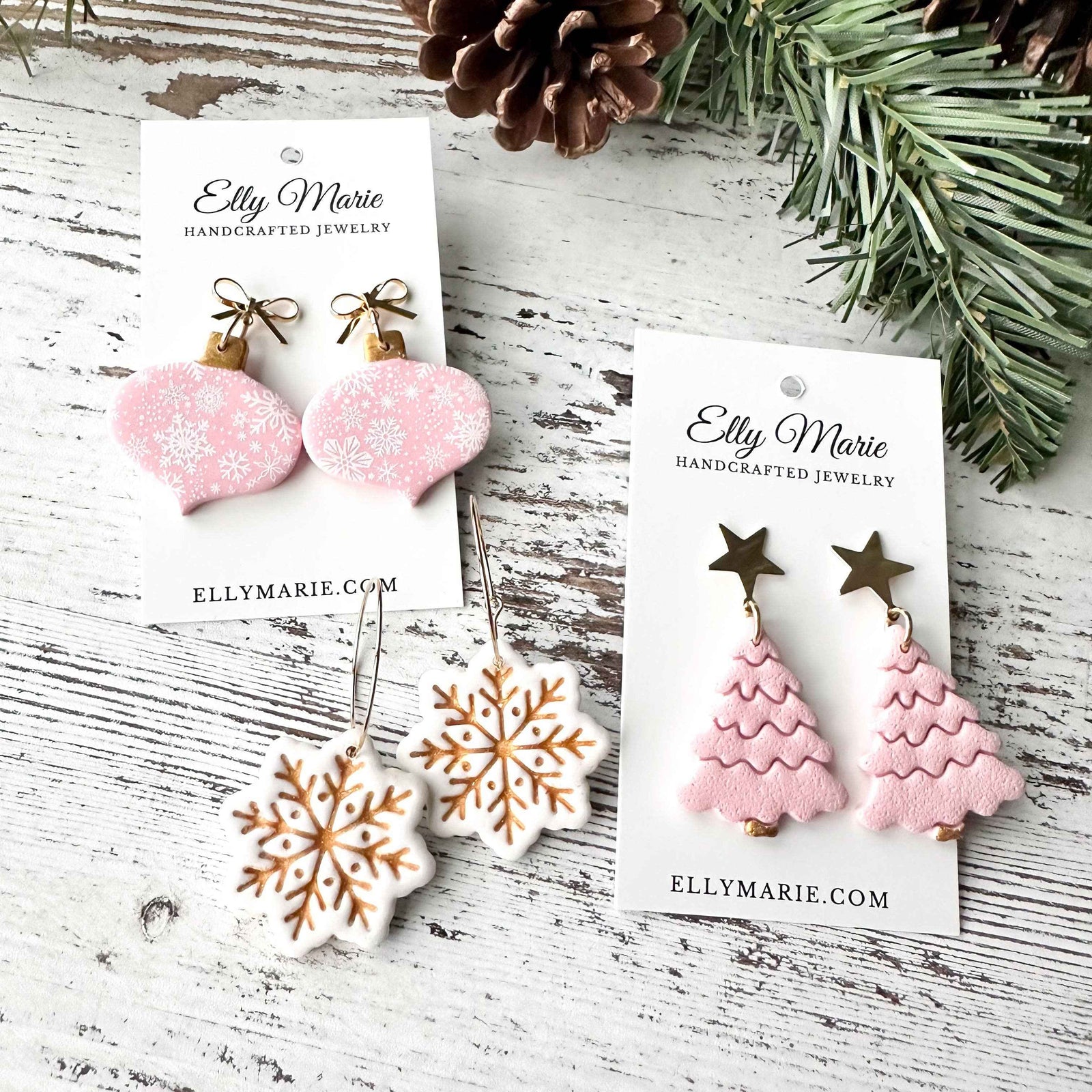 Pink Starlit Christmas Tree Dangles