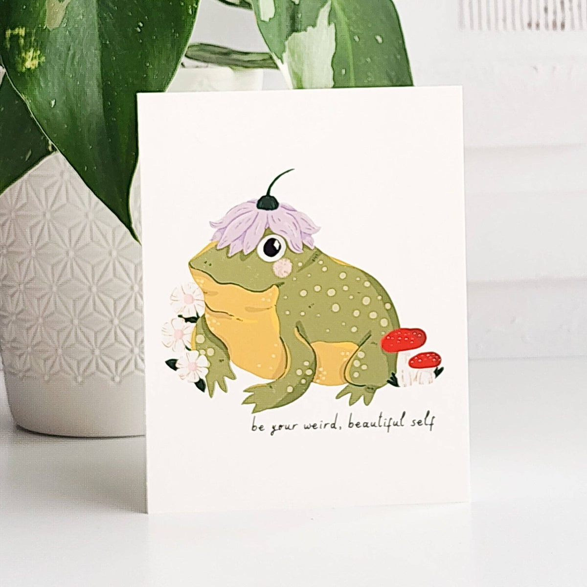 Hoppy toad greeting card