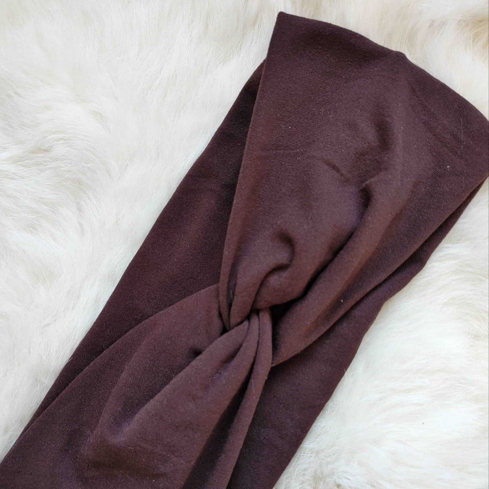 Americano Brown Twist Knit Headbands
