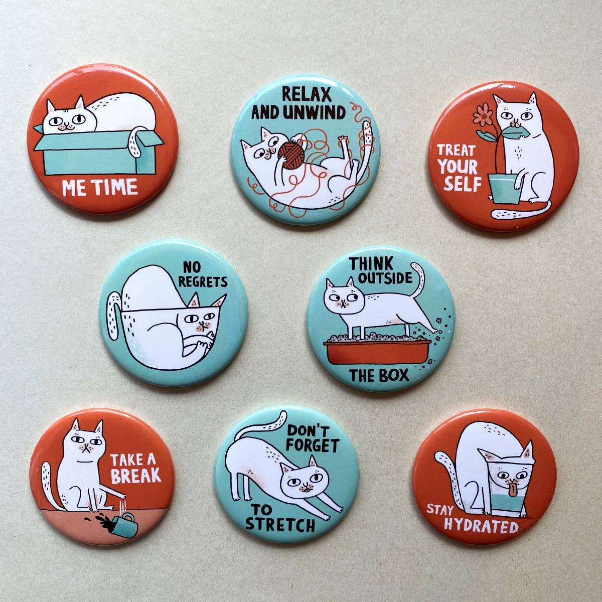 No Regrets Cat Magnet