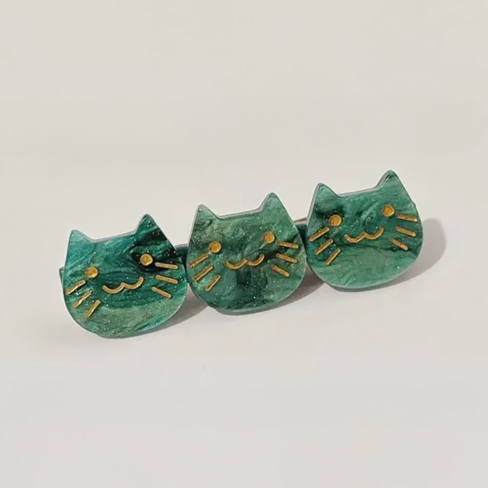 Cat Face Barrette (Single)