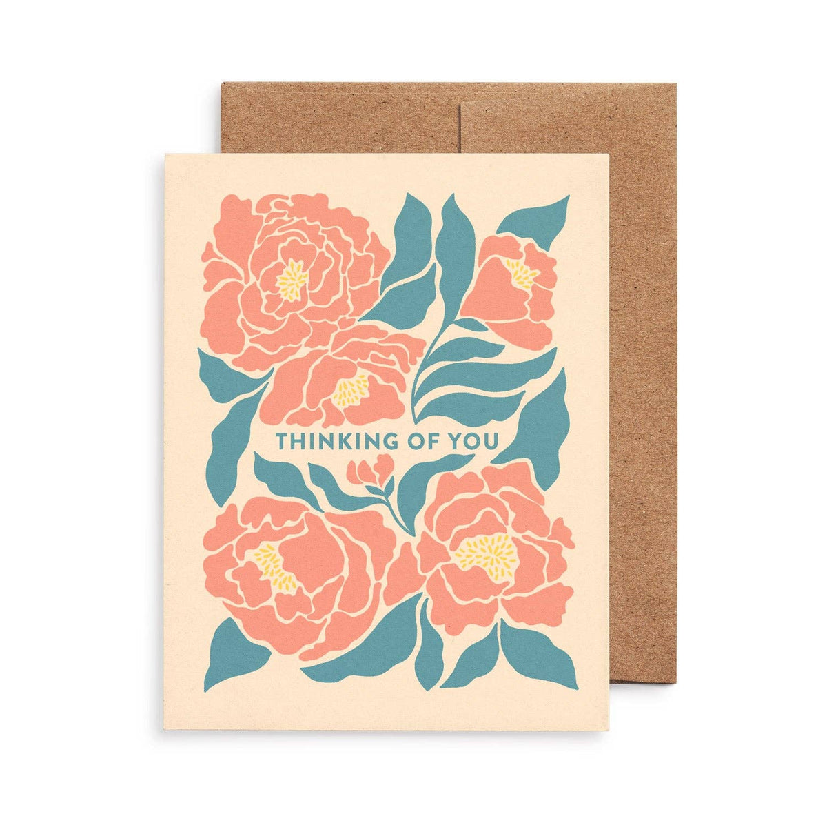 Peonies Thinking of You Greeting Card