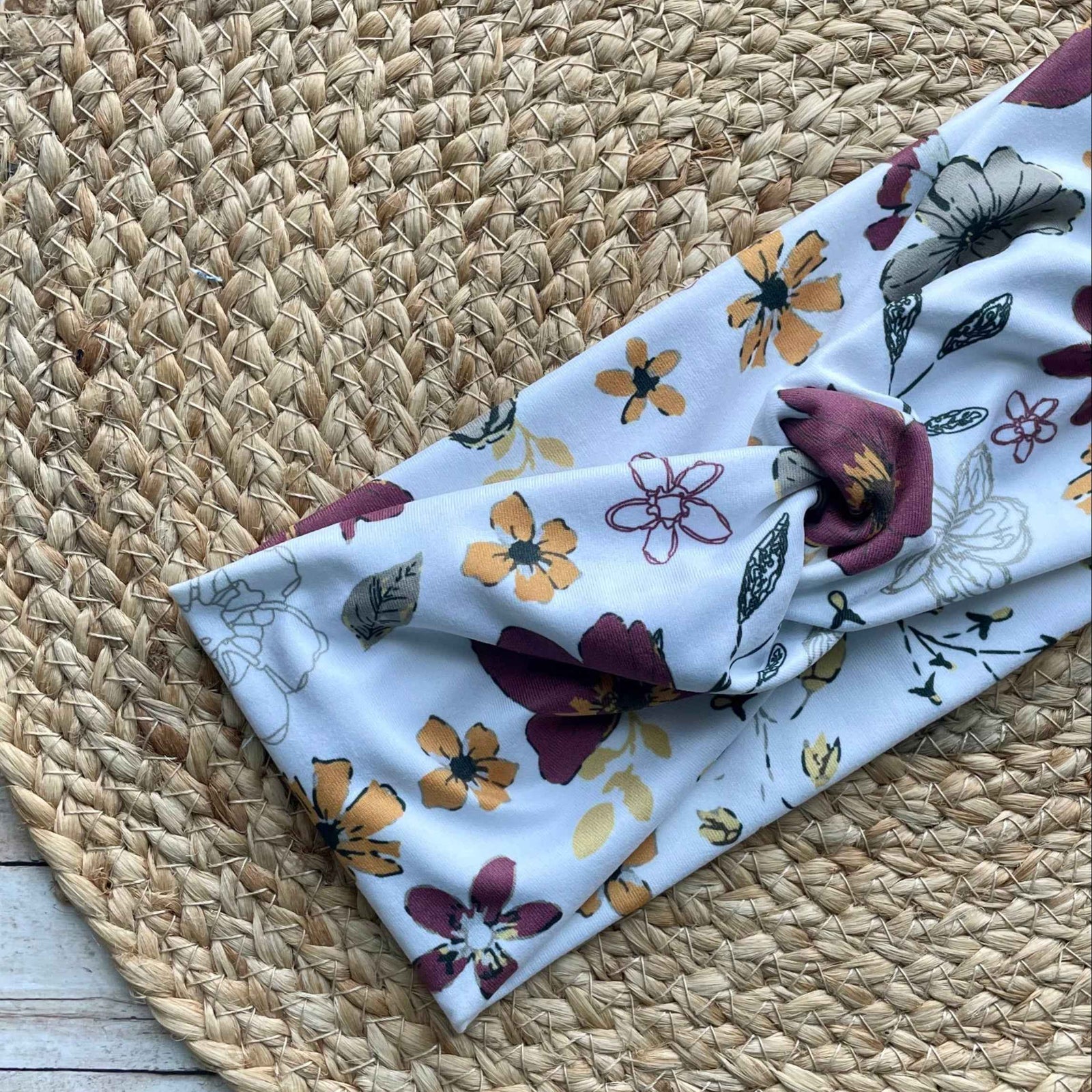 Mauve Bloomin' Love Knit Twist Headband