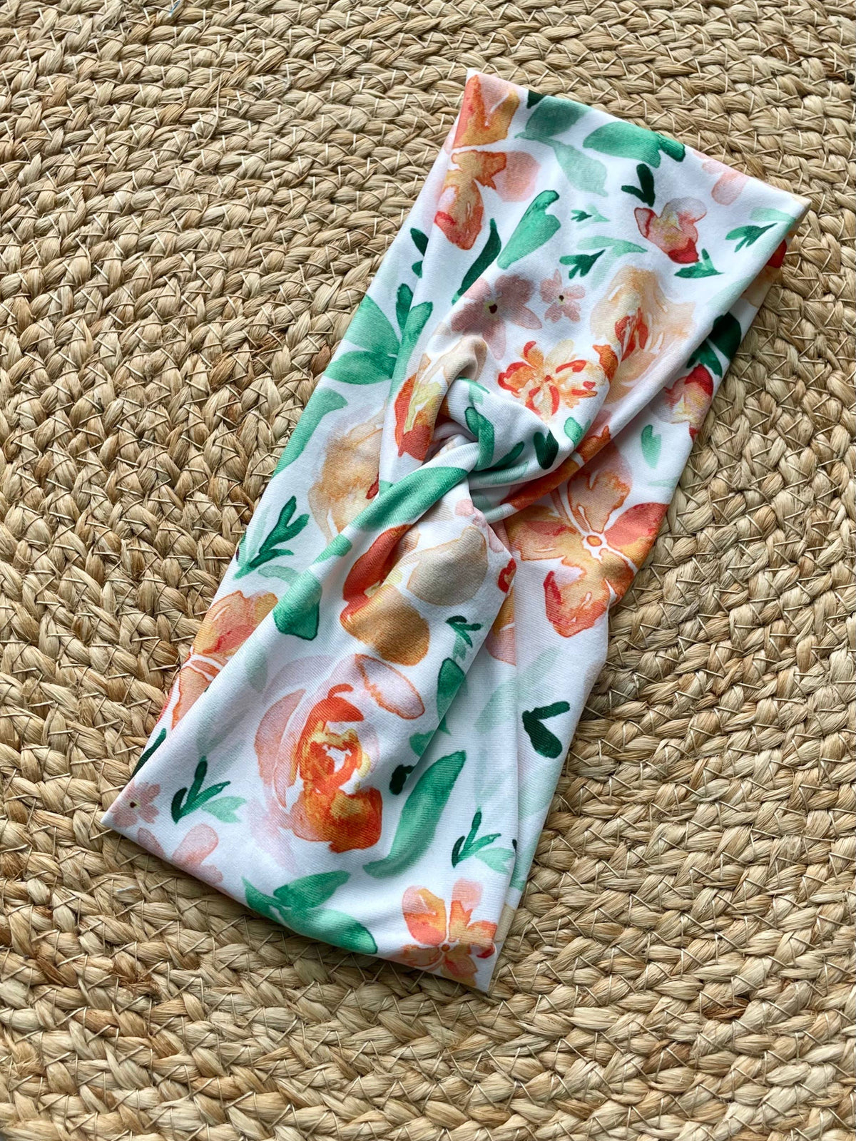 Summer Blossoms Knit Twist Headband