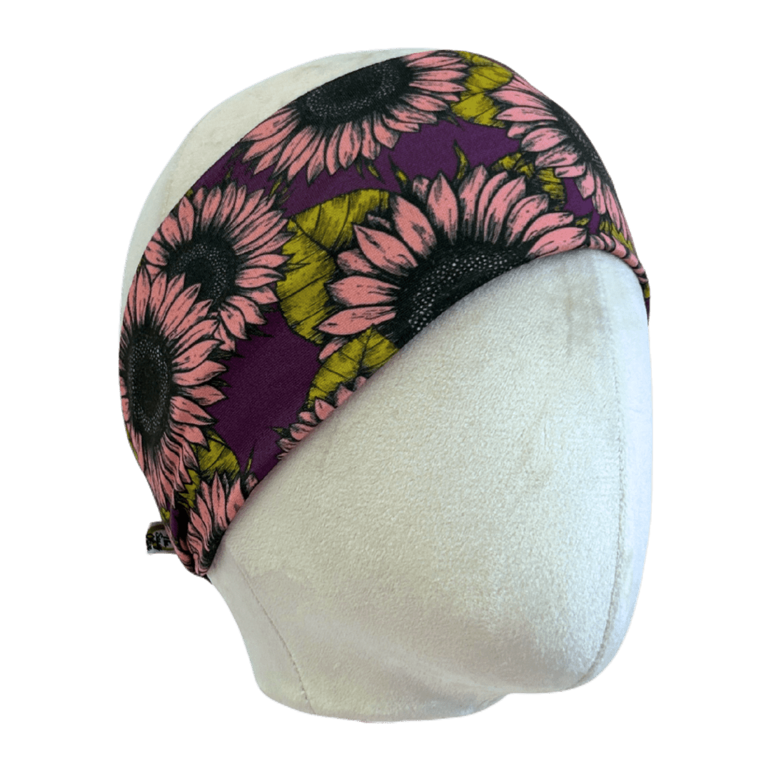 Pink Sunflower Stretch Headband