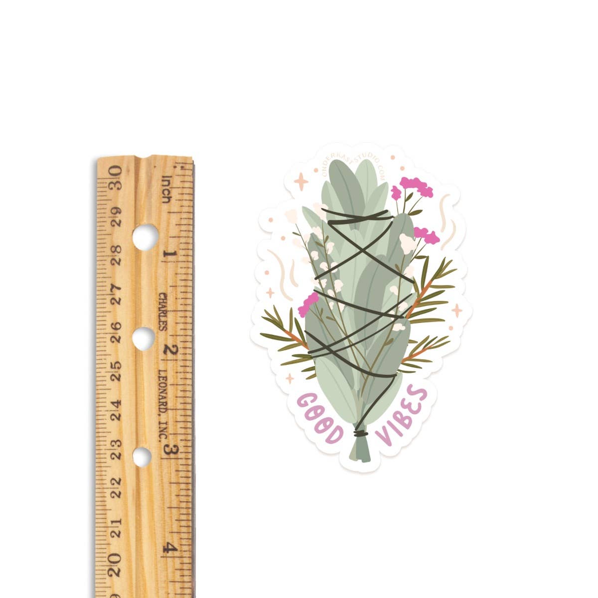 Good Vibes Smudge Stick Sticker