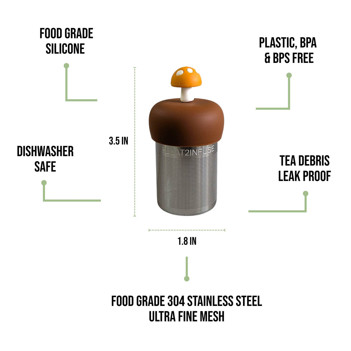 Gold Mushroom | Floating Tea Steeper