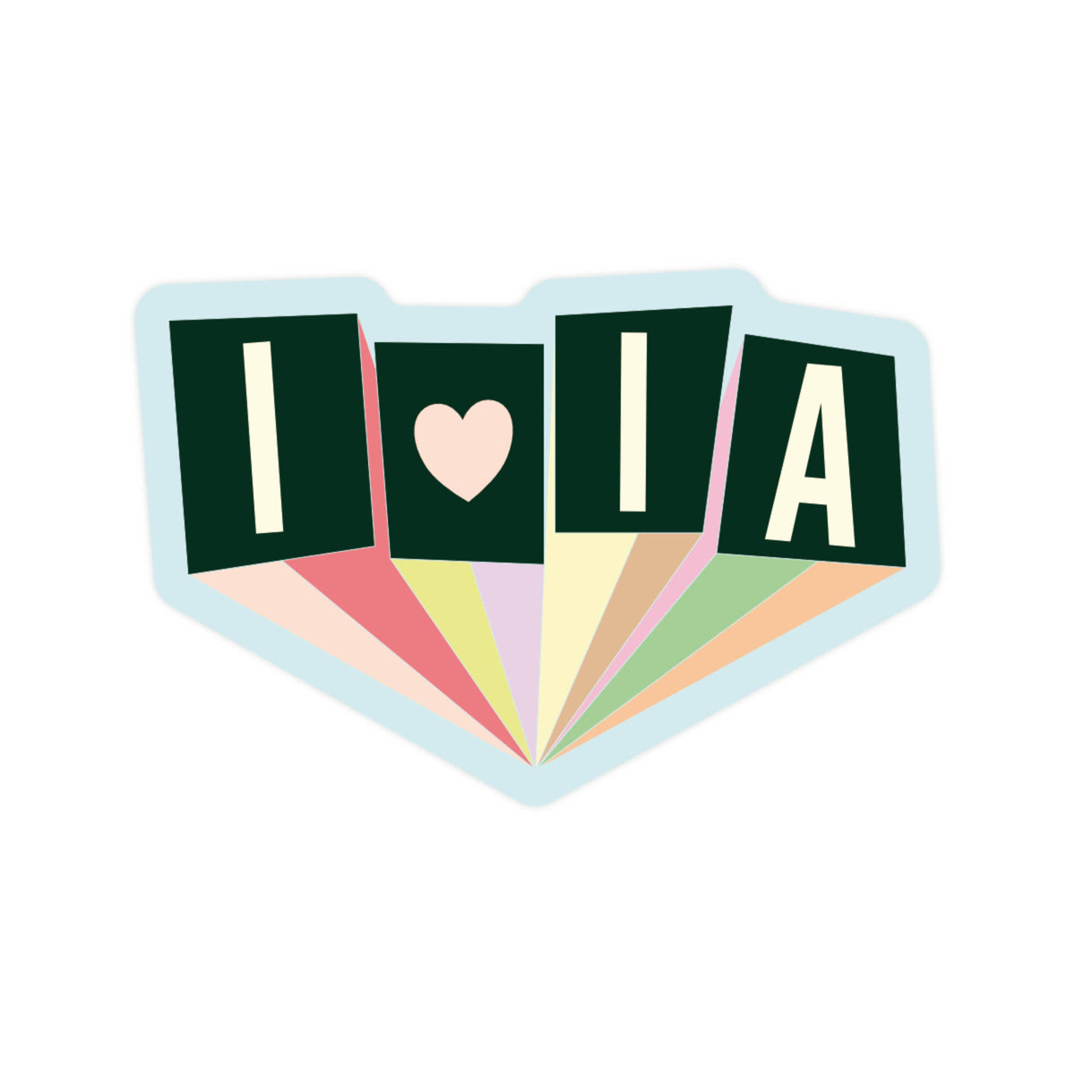 I Heart Iowa Vinyl Sticker