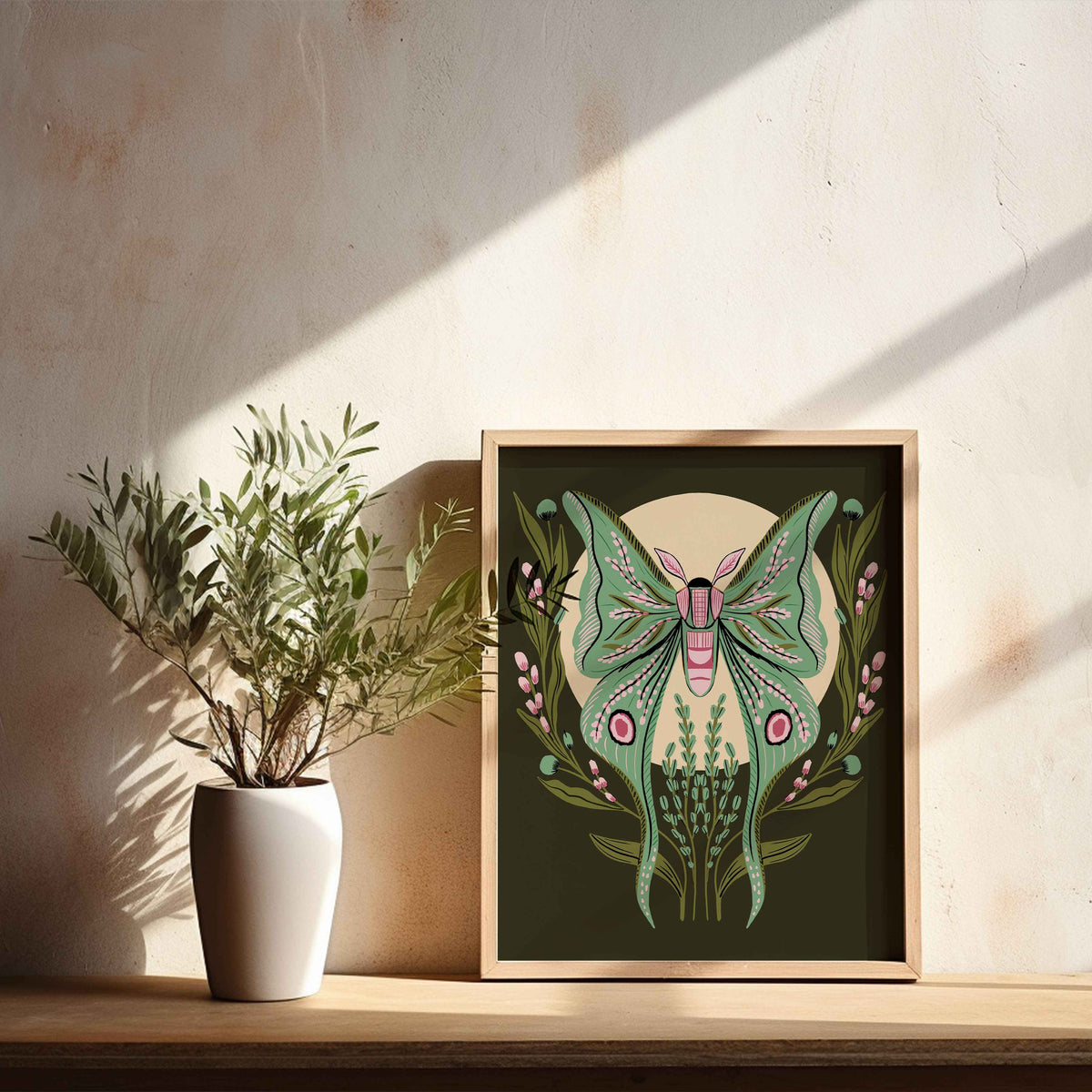 "Luna Moth" - 8" x 10" Giclée Art Print