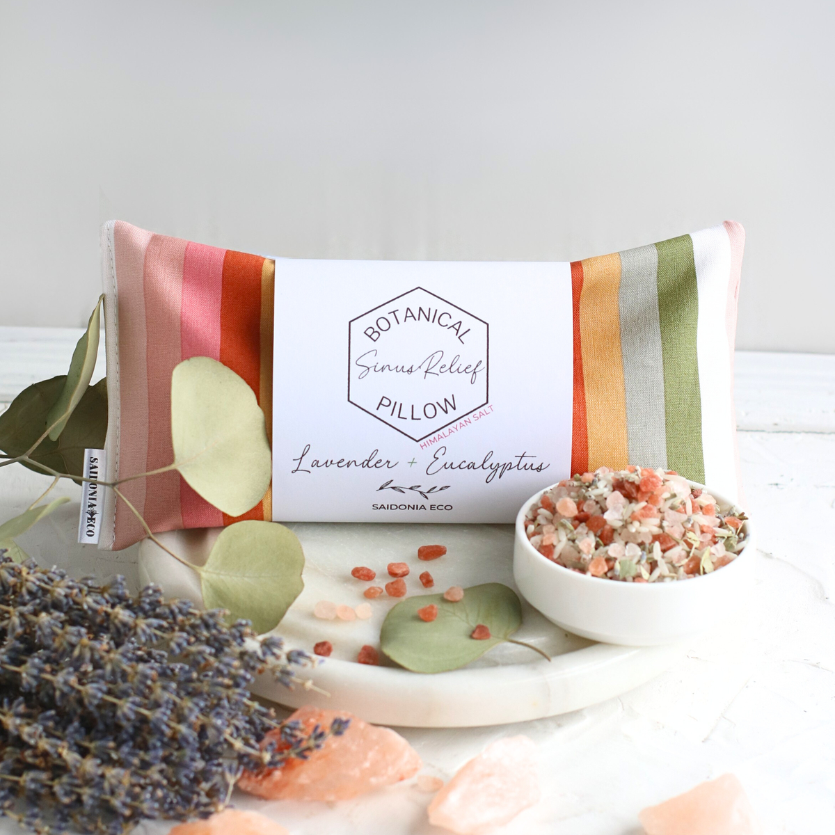 Eucalyptus & Lavender Sinus Relief Eye Pillow w/ Himalayan Salt
