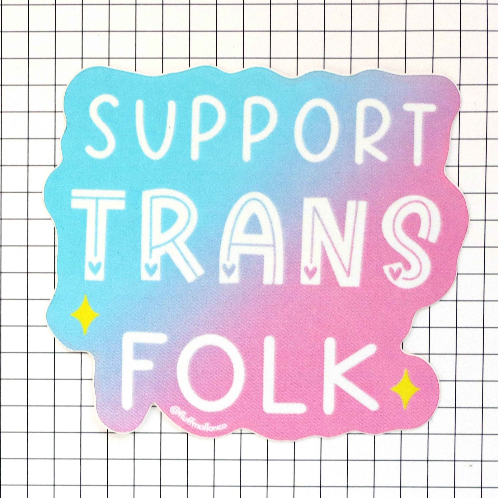 Support trans folk vinyl sticker