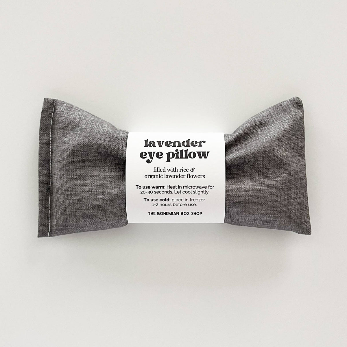 Gray Textured Lavender Eye Pillow
