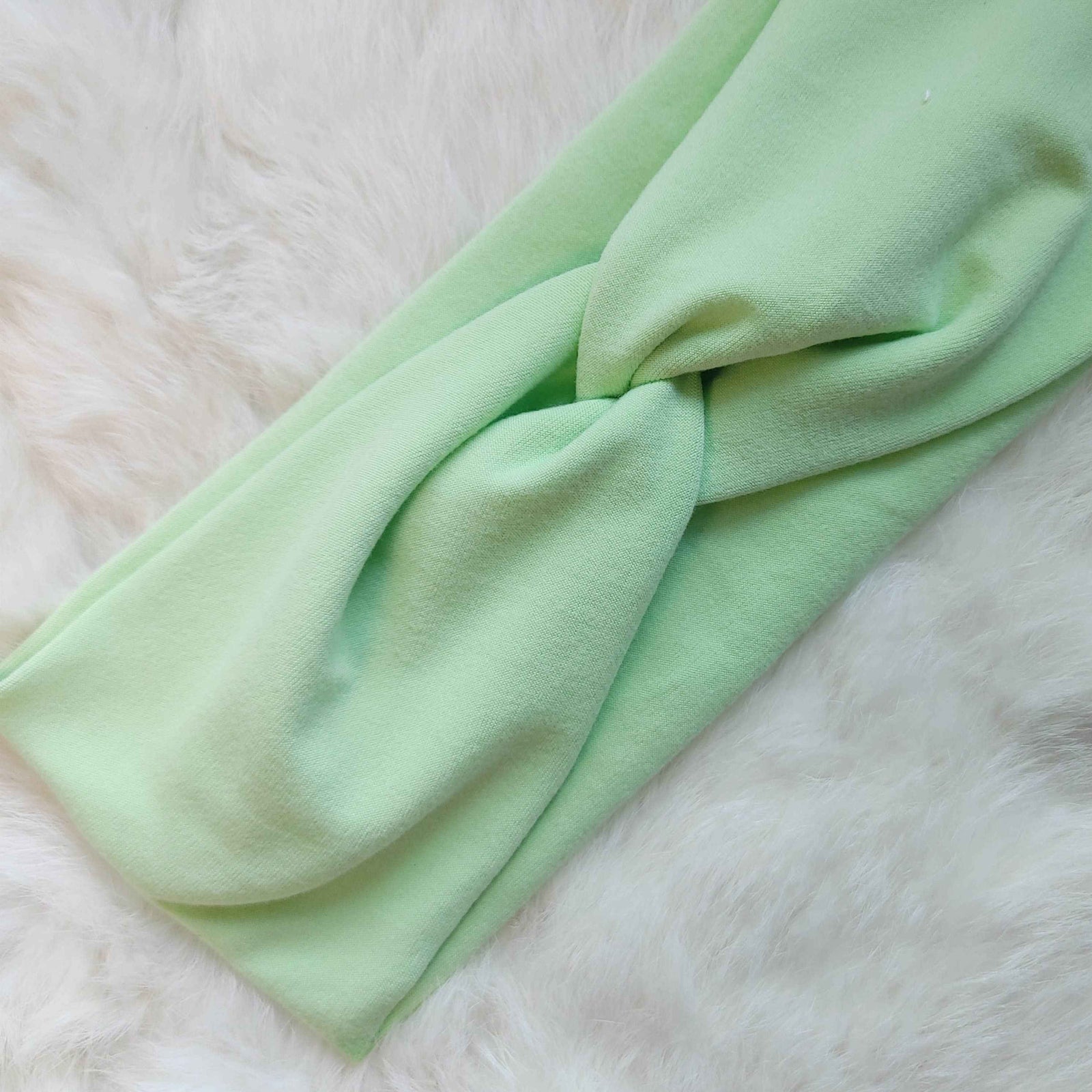 Honeydew Green Solid Colored Headband