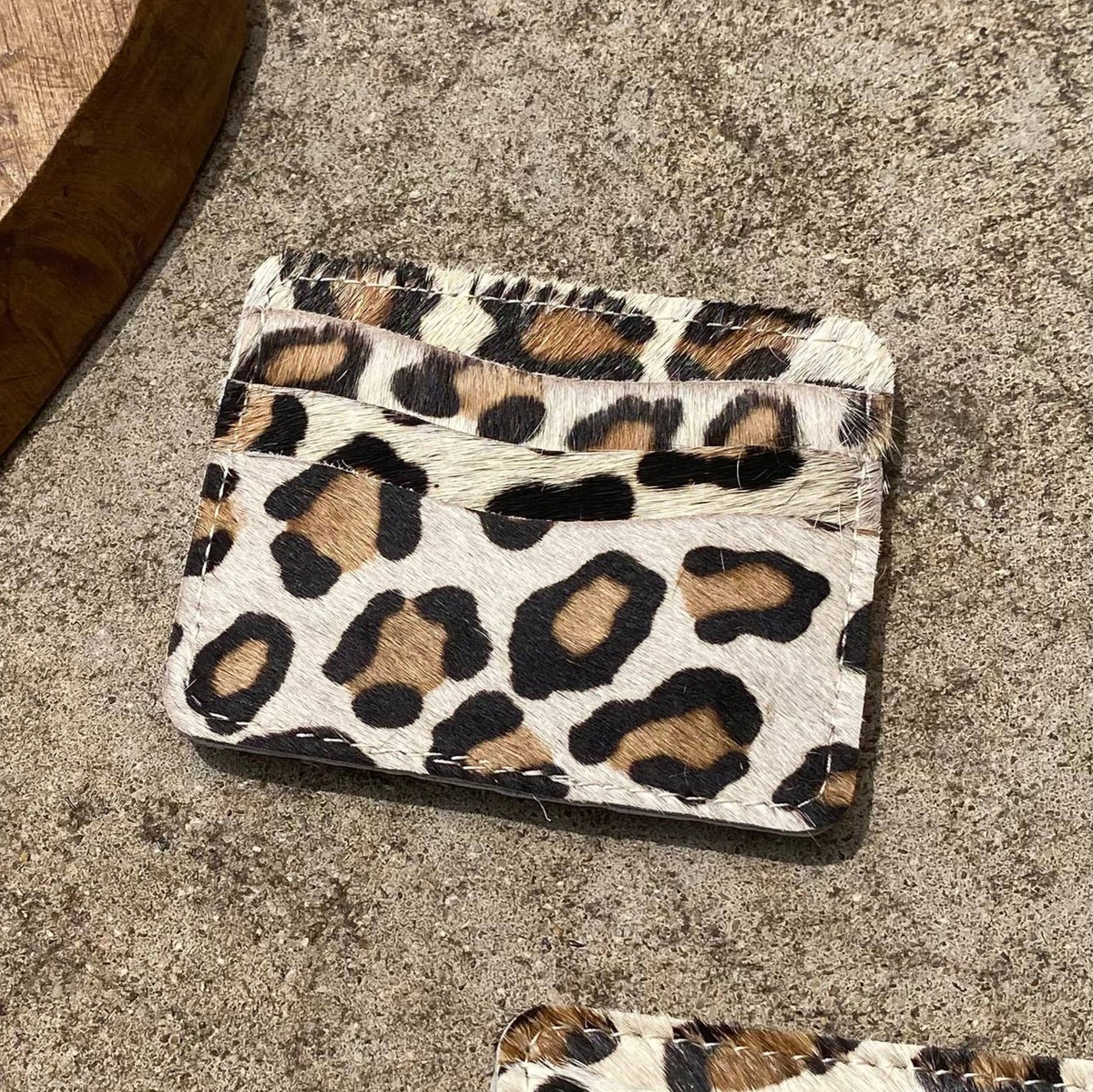 White Animal Print Cowhide wallet
